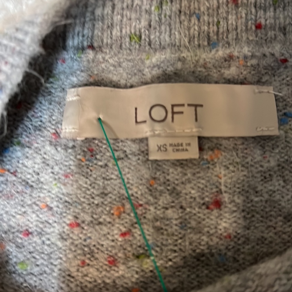 Loft Sweaters | Loft Tunic Boat Neck Gray Speckled Sweater | Size XS - Picture 3 of 5